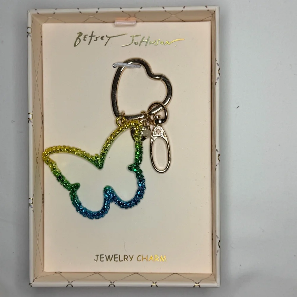 Betsey Johnson Butterfly Keychain of or bag charm‎